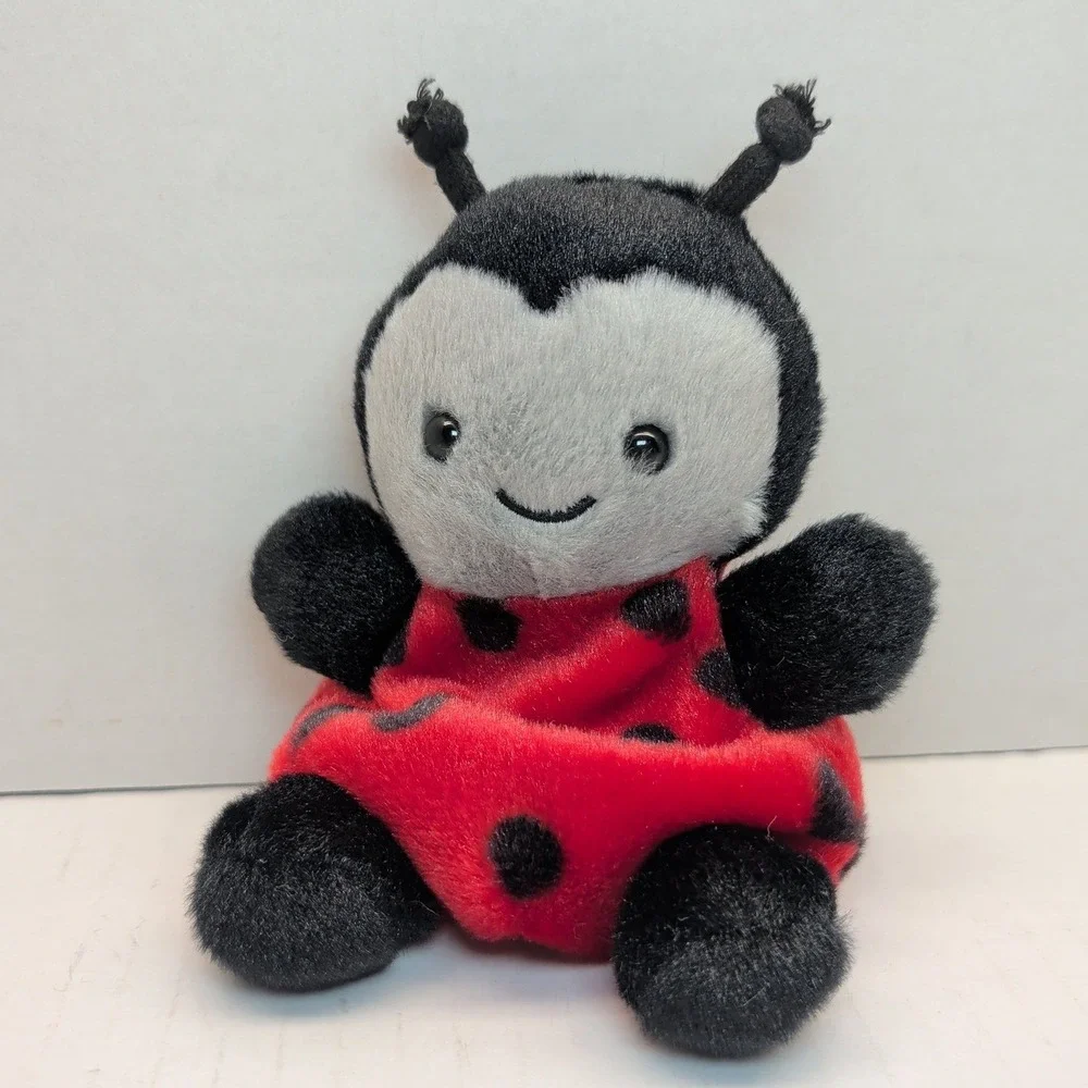 Aurora Palm Pals Plush Bundle Peebs Calico Cat Marty Moose Ladybug Set of 3